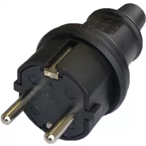 Stecher schuko cauciucat negru cu manson Odo IP40 SPN3107 (25)