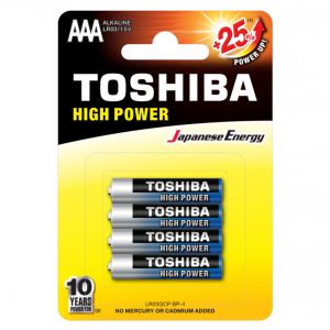 Baterii Alcaline AAA LR3 1.5V Toshiba Blister 4