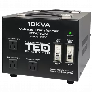 Transformator de tensiune, Convertor de la 220V la 110V si Reversibil 10KVA  8000W cu Carcasa si Regleta, TED Electric TED000231