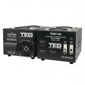 Transformator de tensiune, Convertor de la 220V la 110V si Reversibil 10KVA  8000W cu Carcasa si Regleta, TED Electric TED000231