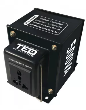 Transformator de tensiune, Convertor de la 220V la 110V si Reversibil 500VA 500W, TED Electric TED003676