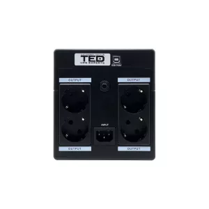 UPS 1100VA 600W cu Stabilizator si Management, 4x Schuko, Ecran LCD si 2x Acumulator 12V 7Ah, TED Electric