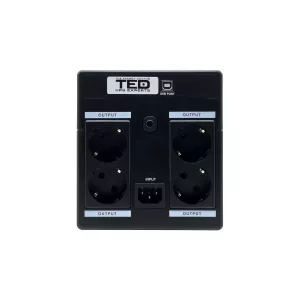 UPS 1300VA 750W cu Stabilizator si Management, 4x Schuko, Ecran LCD si 2x Acumulator 12V 7Ah, TED Electric