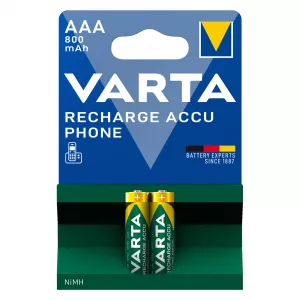 Baterie Reincarcabila Varta AAA LR3 Acumulatori Preincarcati Ni-MH 1.2V 800mAh Blister 2 Phone
