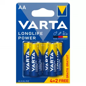 Baterii Alcaline AA LR6 1.5V Varta Blister 6 4906