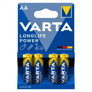 Baterii Alcaline AA LR6 1.5V Varta Blister 4 4906