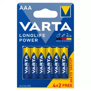 Baterii Alcaline AAA LR3 1.5V Varta Blister 6 4903