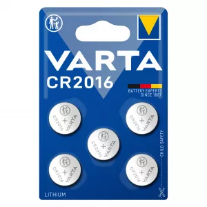 Baterie Litiu 3V CR2016 90mAh, Dimensiuni 20 x 1.6 mm Varta Blister 5