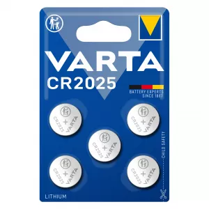 Baterie Litiu 3V CR2025 170mAh, Dimensiuni 20 x 2.5 mm Varta Blister 5