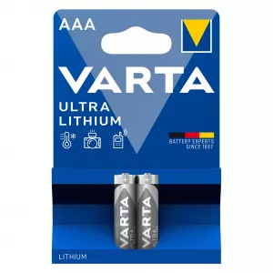 Baterie Litiu 1.5V AAA LR3, Dimensiuni 10.5 x 44.5 mm Varta Blister 2