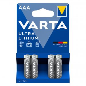 Baterie Litiu 1.5V AAA R3, Dimensiuni 10.5 x 44.5 mm Varta Blister 4