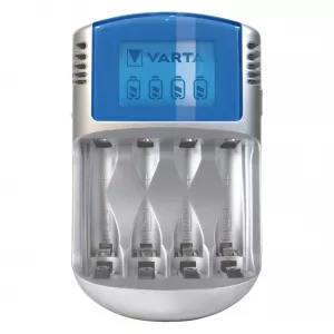 Incarcatoare - Incarcator Baterii Reincarcabile, Include 4x AA LR6 2600mAh, LCD CHARGER cu Alimentator AUTO si USB, Varta 57070 201 401, globstar.ro