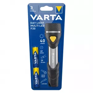 Clasice cu baterii - Lanterna cu MULTI LED F20, 40lmrezistenta la socuri, include 2 x AA R6, 16632 Varta, globstar.ro