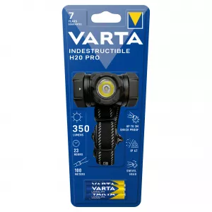 Frontale cu baterii - Lanterna de cap cu LED 4W 350lm H20 PRO, indestructibila IP67, include 3 x AAA R3, V17732 Varta, globstar.ro