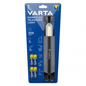 Clasice cu baterii - Lanterna cu LED 5W  COOB si magnet IP54, include 4 x AA R6, 550lm 430 metri, 18684 Varta, globstar.ro