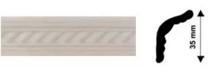 Bagheta decorativa polistiren, PPO-CM05-18, beige deschis, 2000 x 35 x 35 mm, 120 bucati/bax