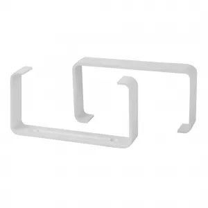 Clema fixare conducta rectangulara, PVC, alb, 110 x 55 mm , set 2 buc