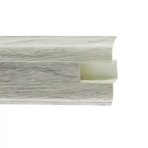 Plinta parchet PVC Profiline, cu canal cablu, PP58C-0-822, stejar alba, 2500 x 58 x 22 mm