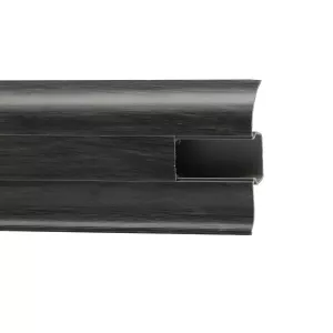 Plinta parchet PVC Profiline, cu canal cablu, PP58C-0-827, stejar antracit, 2500 x 58 x 22 mm