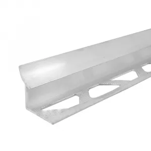 Profil aluminiu colt interior pentru gresie si faianta, PM35007A-C, natur, 10 mm, 2.5 m