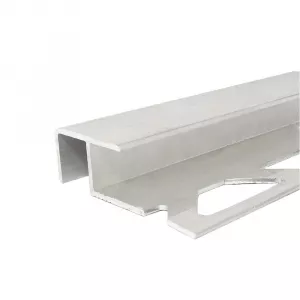 Profil aluminiu pentru treapta gresie , tip Z Mare, PM350031B, argintiu, 10 / 12 mm, 2 m