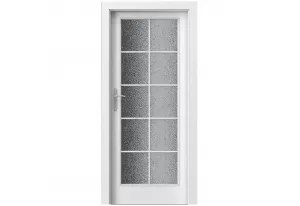 Foaie de ușă de interior cu structura granulara vopsită, Viena model C (grila mare), Norma Ceha (H0 - 2020 mm) 