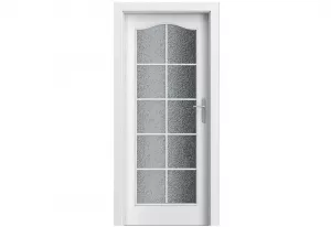 Foaie de ușă de interior cu structura neteda vopsită, Londra model C (grila mare) Norma Ceha (H0 - 2020 mm)