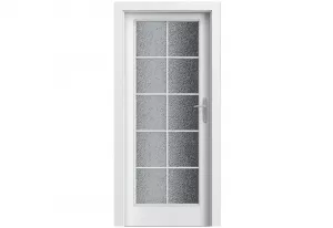 Foaie de ușă de interior cu structura granulara vopsită, Viena model C (grila mare), Norma Ceha (H0 - 2020 mm)