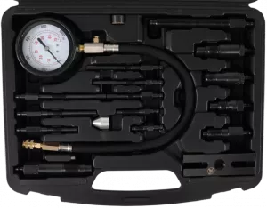 BGS DIY 62660 Compresmetru Diesel cu manometru si adaptoare, verificare presiune pana la 70 bari