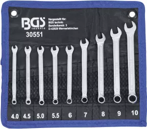 BGS 30551 Set chei combinate, 4 - 10 mm, 9 piese
