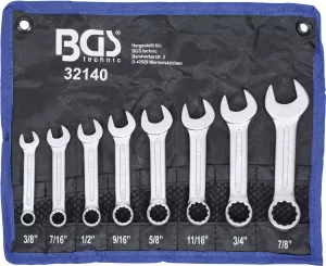 BGS 32140 Set chei combinate,Tip scurt, Inch, 3/8