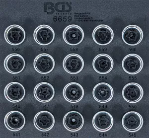 BGS 6659 Set chei pentru antifurturi roți Volkswagen-Audi, 20 piese