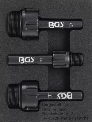 BGS 9990  Set adaptoare pentru schimb de ulei la cutii automate de viteza,  Mercedes 722.9, VW / Audi DSG,  VW / Audi CVT
