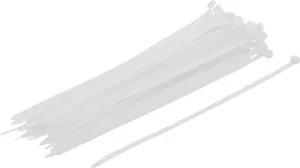 BGS DIY 80770 Set coliere pentru cablu | alb | 4,8 x 250 mm | 50 piese