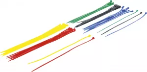 BGS DIY 80771 Set coliere pentru cablu | colorat | 4,8 x 300 mm | 50 piese