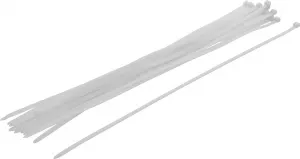 BGS DIY 80776 Set coliere pentru cablu | alb | 8,0 x 600 mm | 20 piese