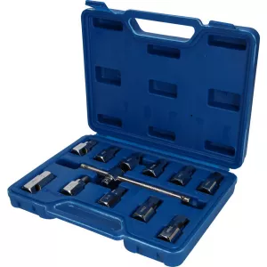 Brilliant Tools BT711150 Set chei universale pentru schimb de ulei, 12 buc