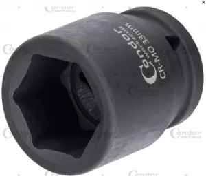 Condor 22600-K33 Tubulara de impact hexagon 33 mm, antrenare 3/4