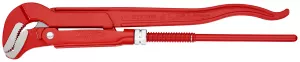 Knipex 8330015 Cleste pentru țevi cu fălci încovoiate vopsit electrostatic în roșu, lungime 420 mm