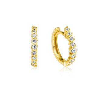 Cercei Maria Granacci din aur galben 18K cu diamant