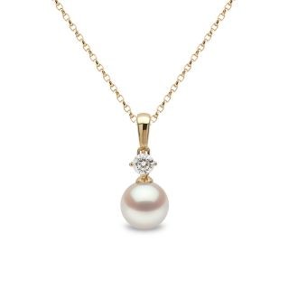 Colier Yoko cu perla, diamante si aur galben de 18k