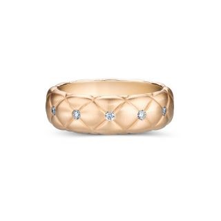 Inel Faberge din aur roz 18k cu diamant