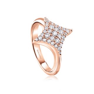 Inel Salvini din aur roz de 18K cu diamante