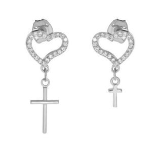 Carezze earrings made of 925 silver with zirconium
