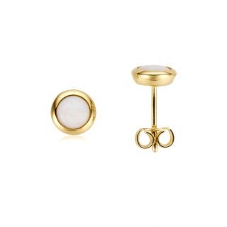 Eva Nobile earrings made of 14K yellow gold with opal