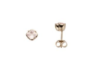 Eva Nobile earrings made of 18K rose gold with quartz