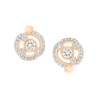 Faberge earrings made of 18K rose gold with diamond