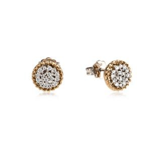 Maria Granacci earrings made of 18K rose and white gold with diamond