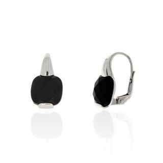 Eva Nobile earrings made of 18K white gold with onyx