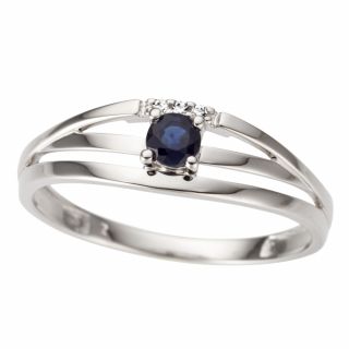 Eva Nobile ring made of 14K white gold with sapphire and diamond